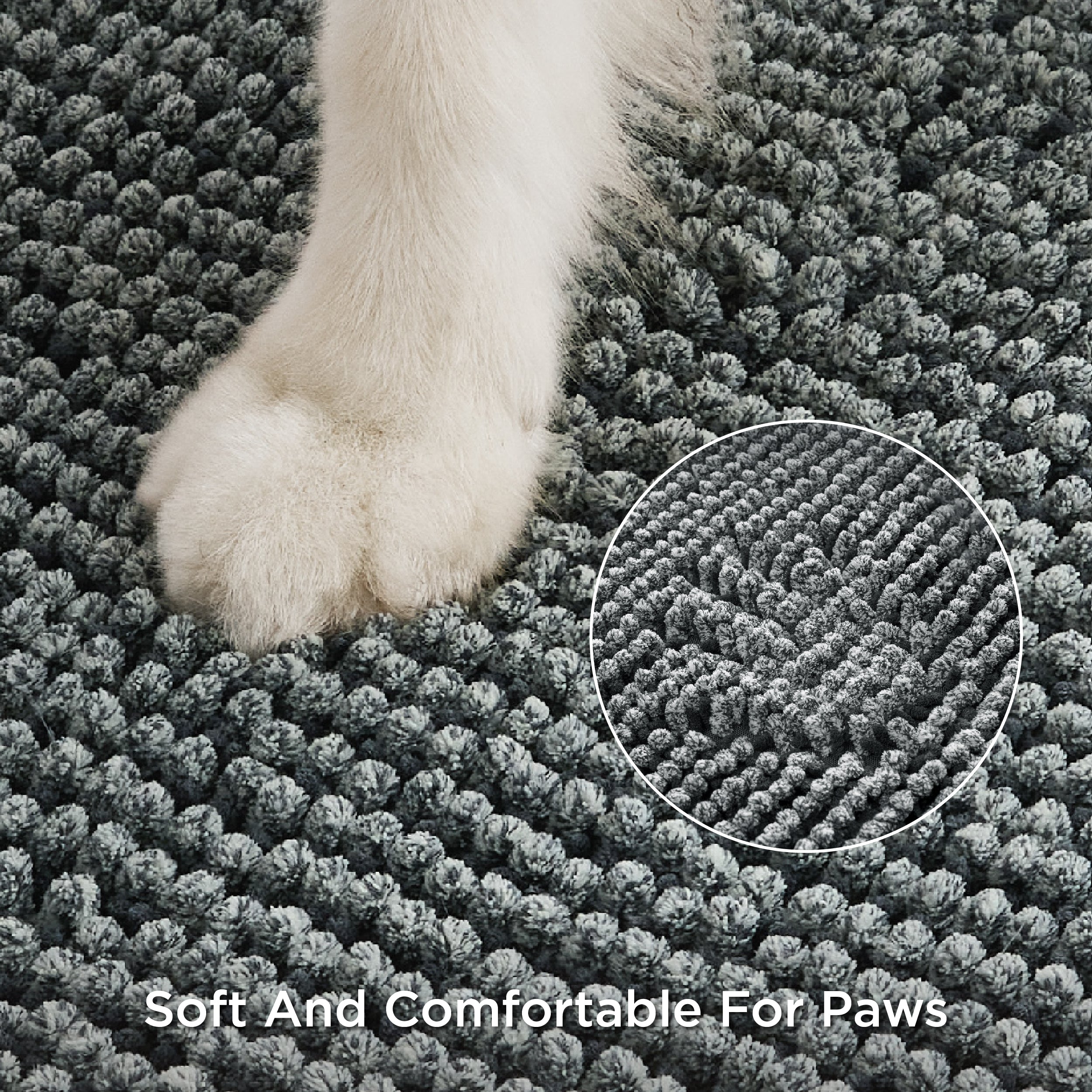 Dog Doormat for Muddy Paws | Chenille Paw Cleaning Mat – Bedsure