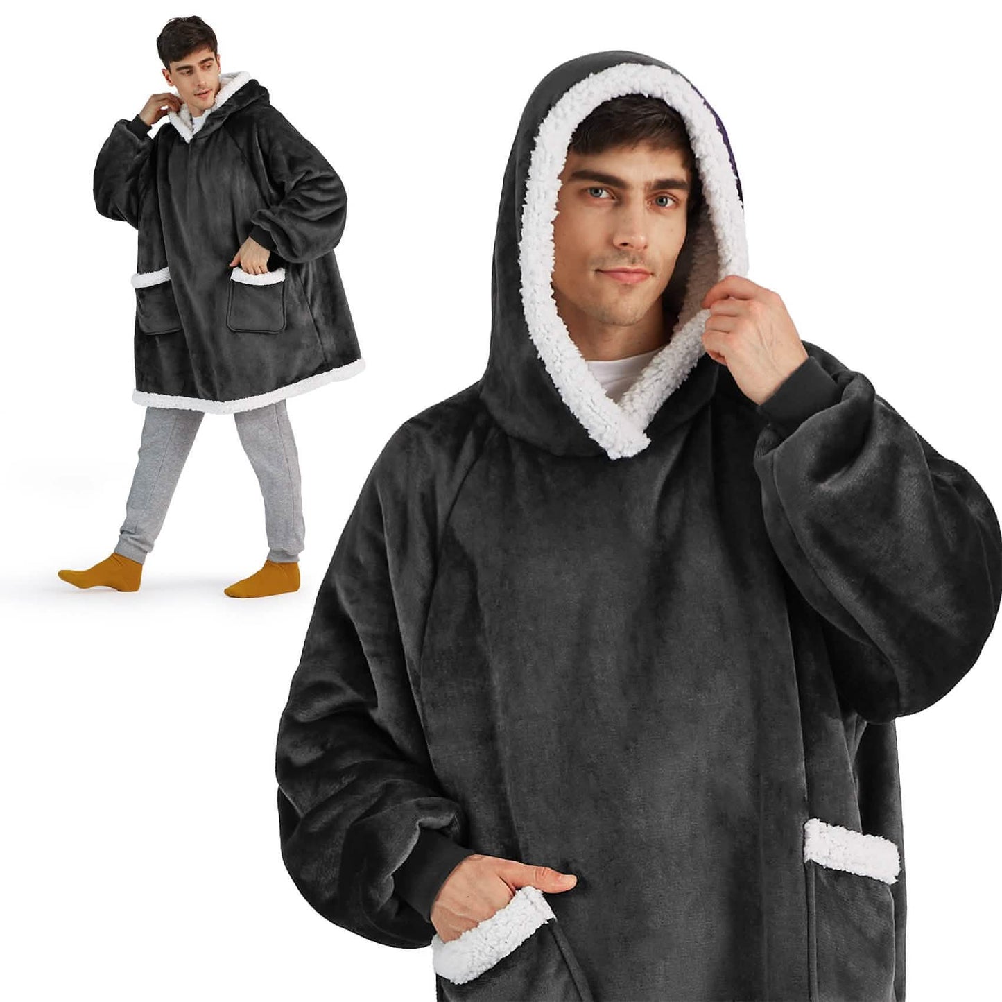 Sherpa Fleece Wearable Blanket