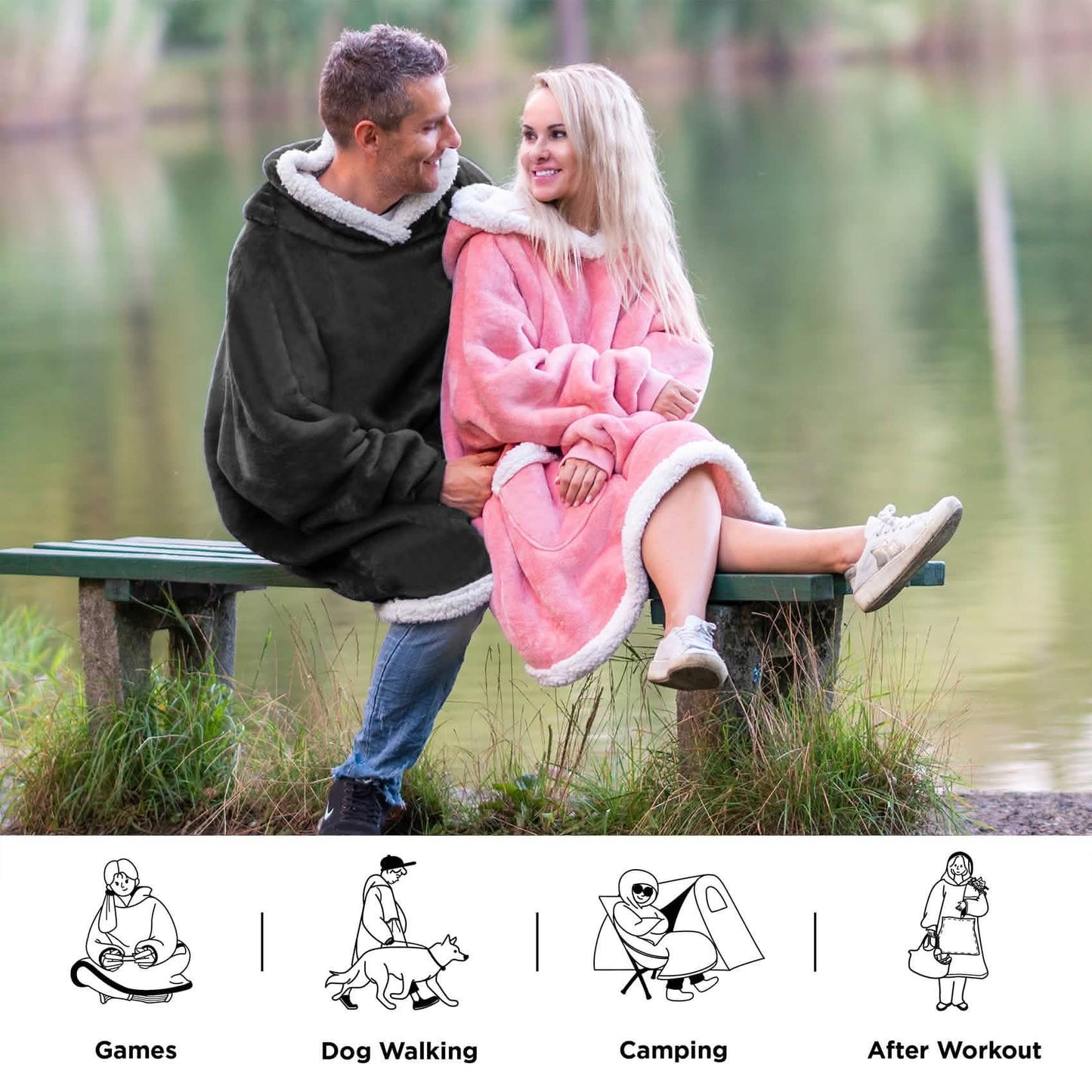Sherpa Fleece Wearable Blanket