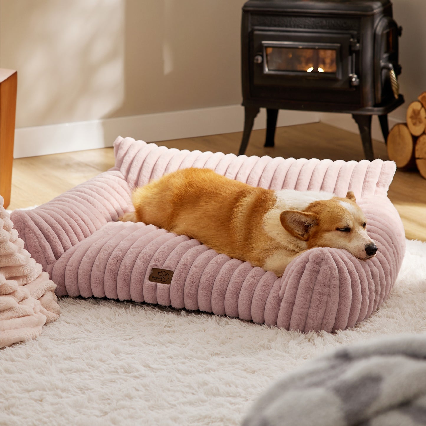 Corduroy Fleece Cat Couch