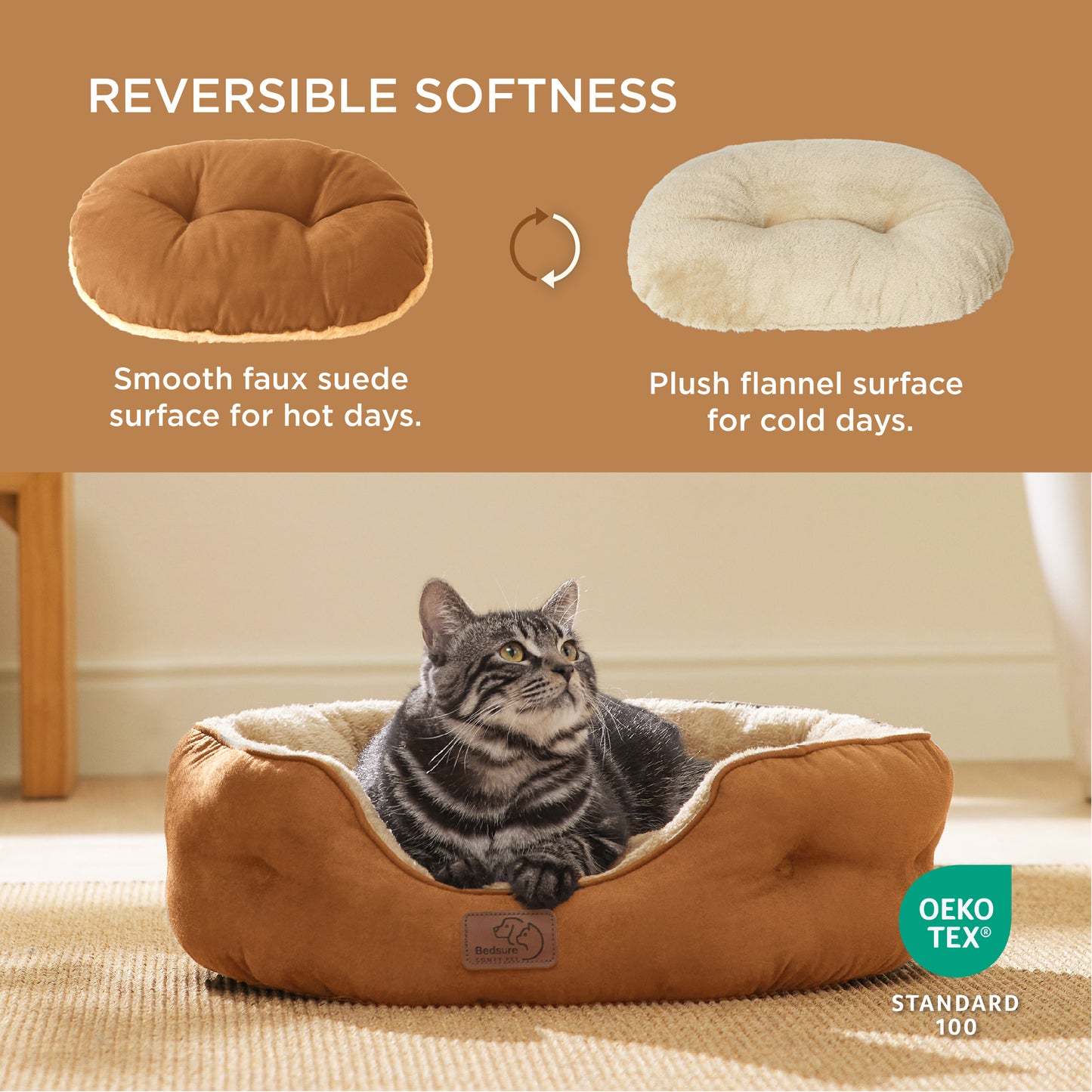Solid Round Pet Bed