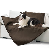 Reversible Sherpa and Microfiber Fleece Dog Blanket