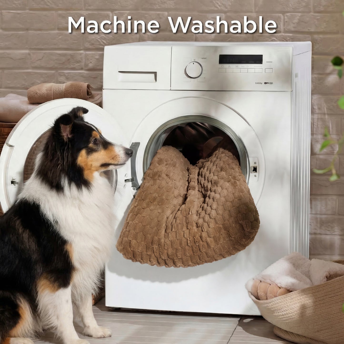Soft Bubble Fleece Dog Bed