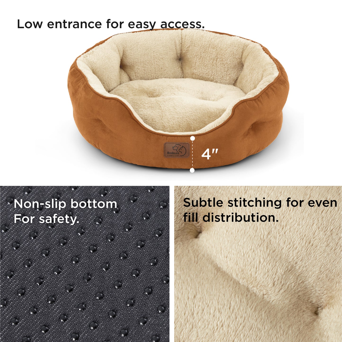 Solid Round Pet Bed