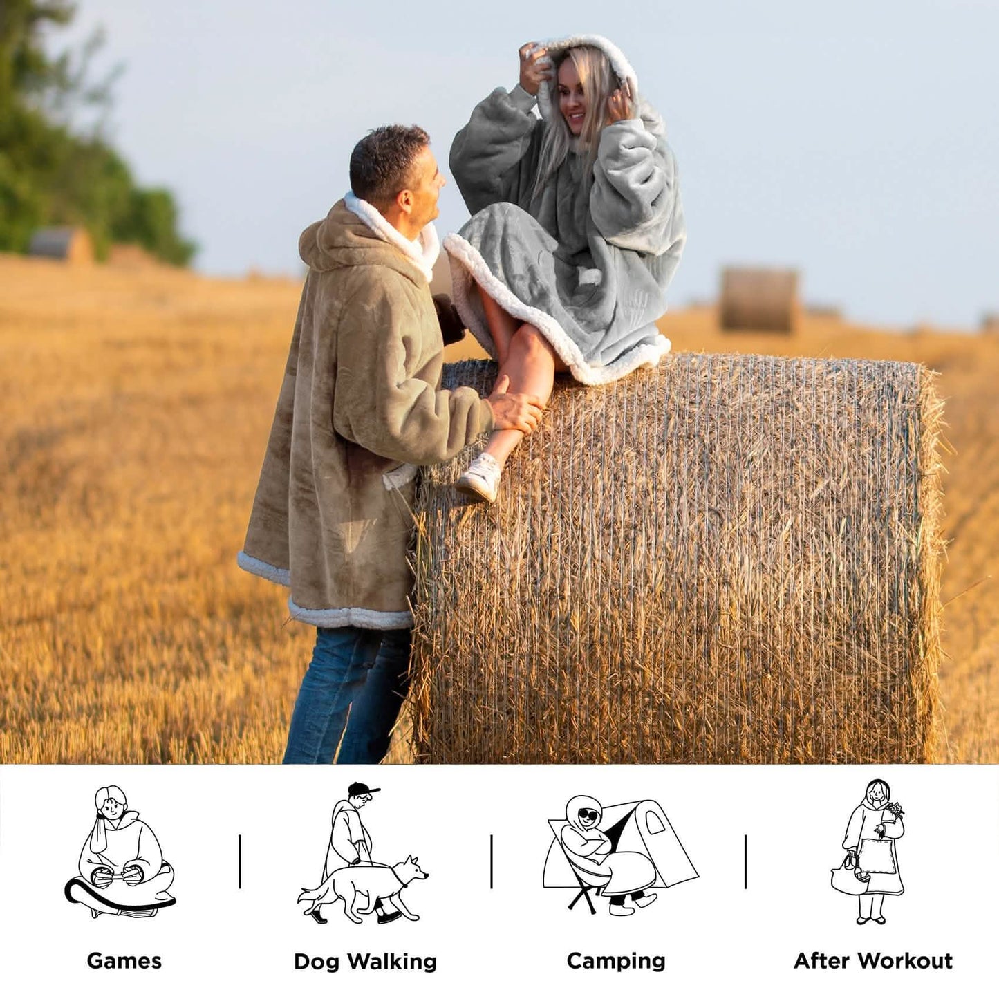 Sherpa Fleece Wearable Blanket
