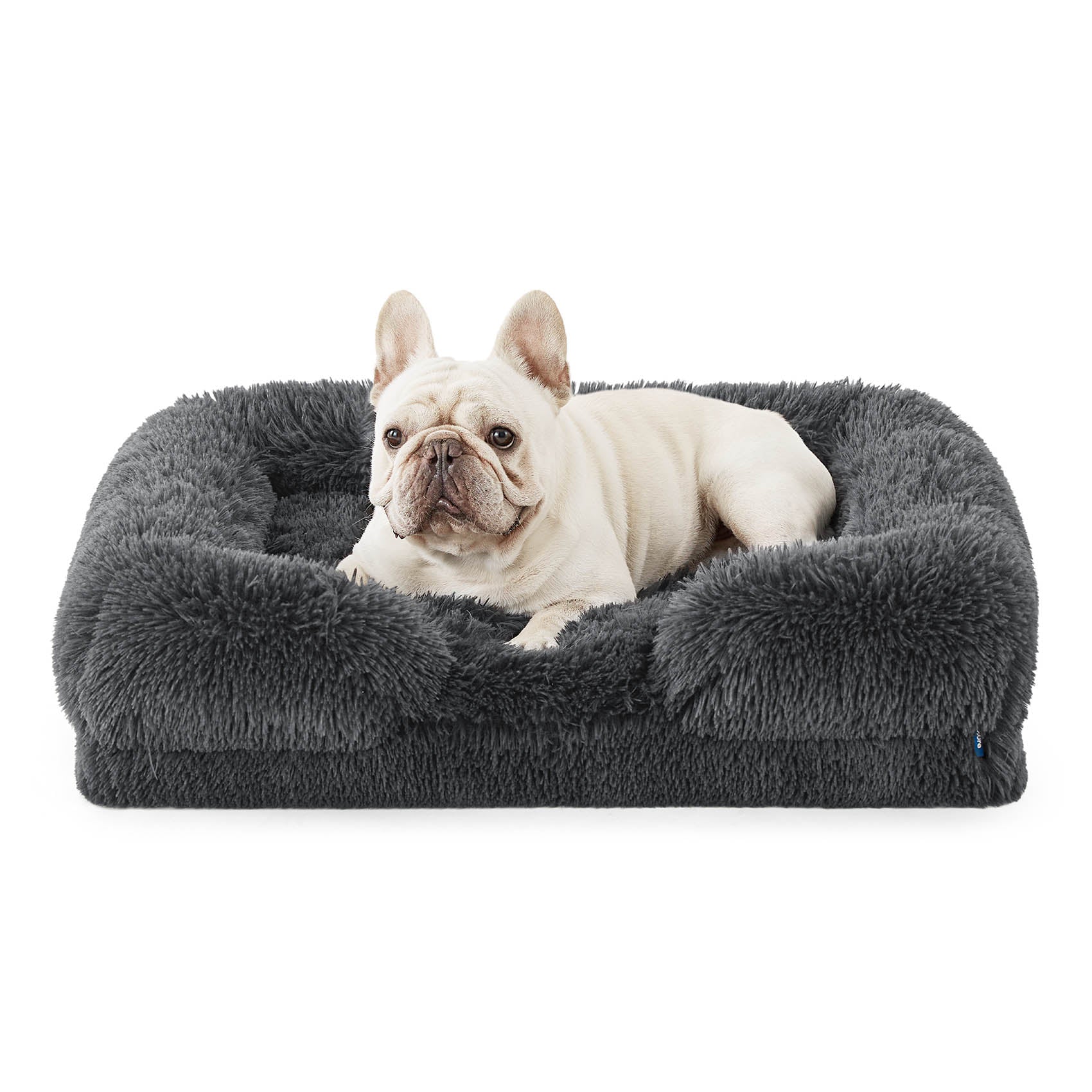 Orthopedic Long Faux Fur Flannel Dog Sofa