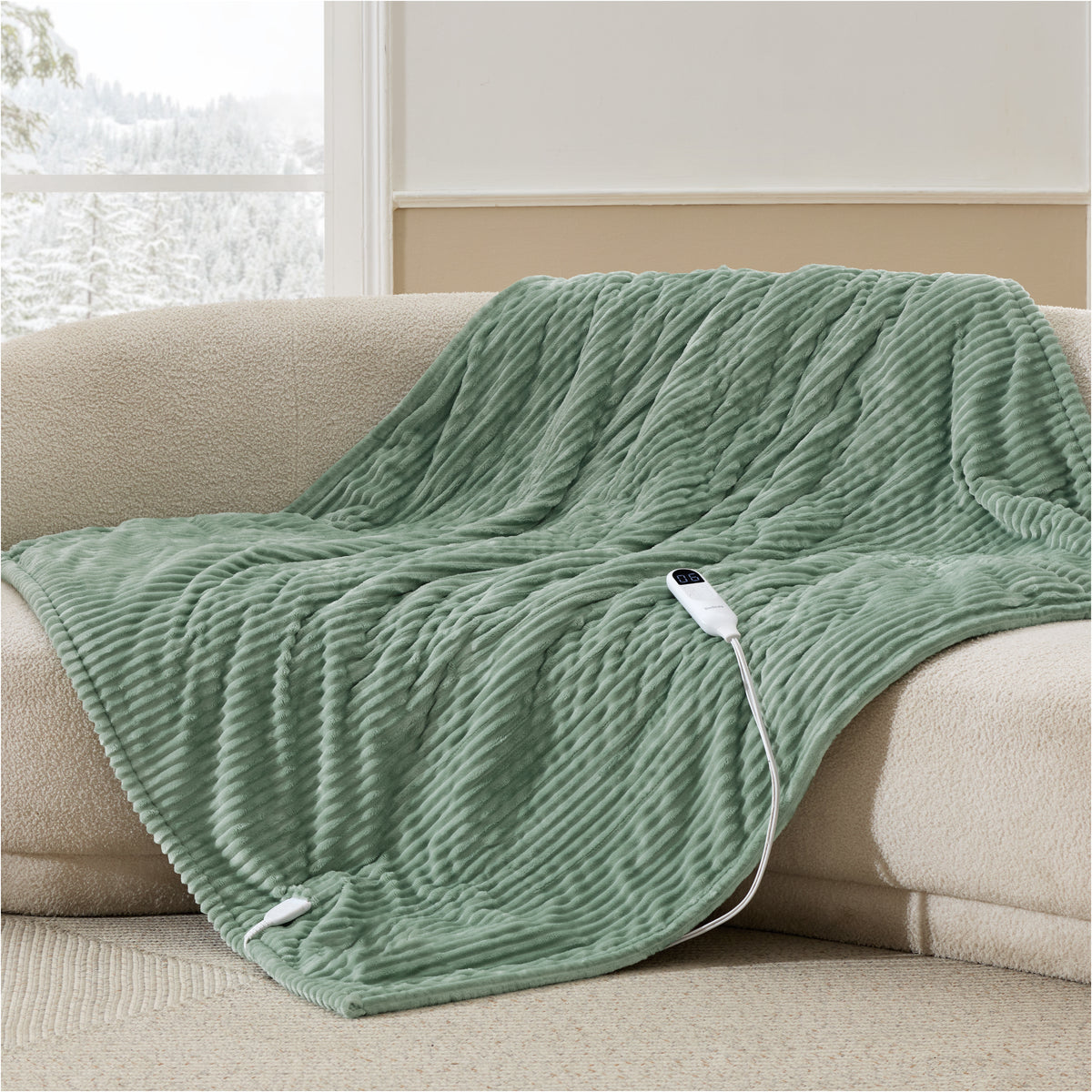 Ribbed Heated Blanket