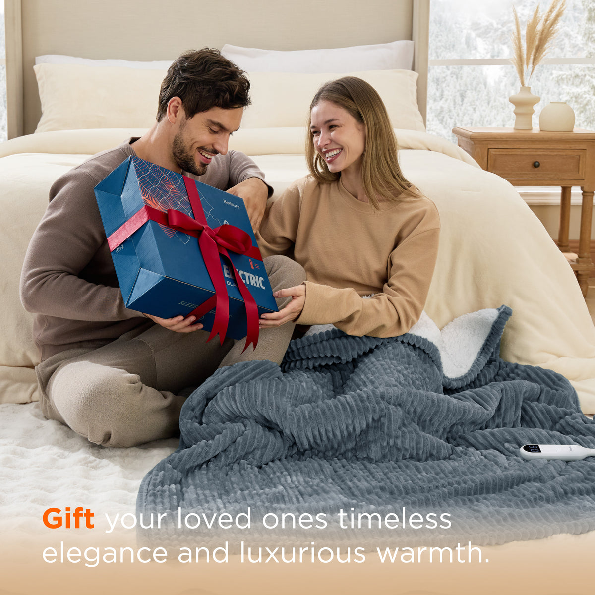 Ribbed Heated Blanket