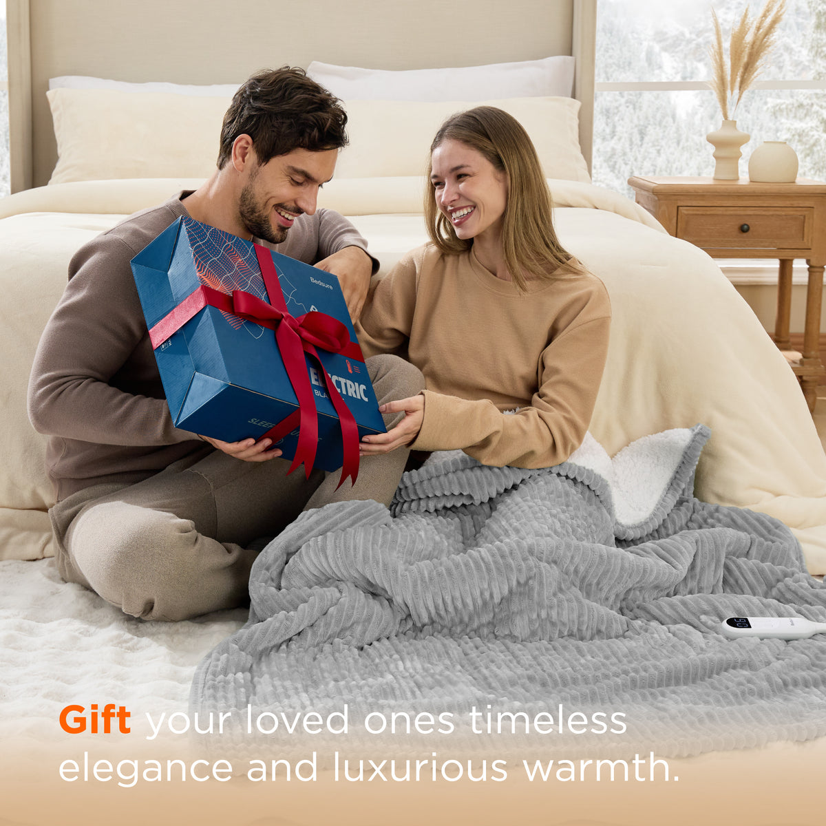 Ribbed Heated Blanket