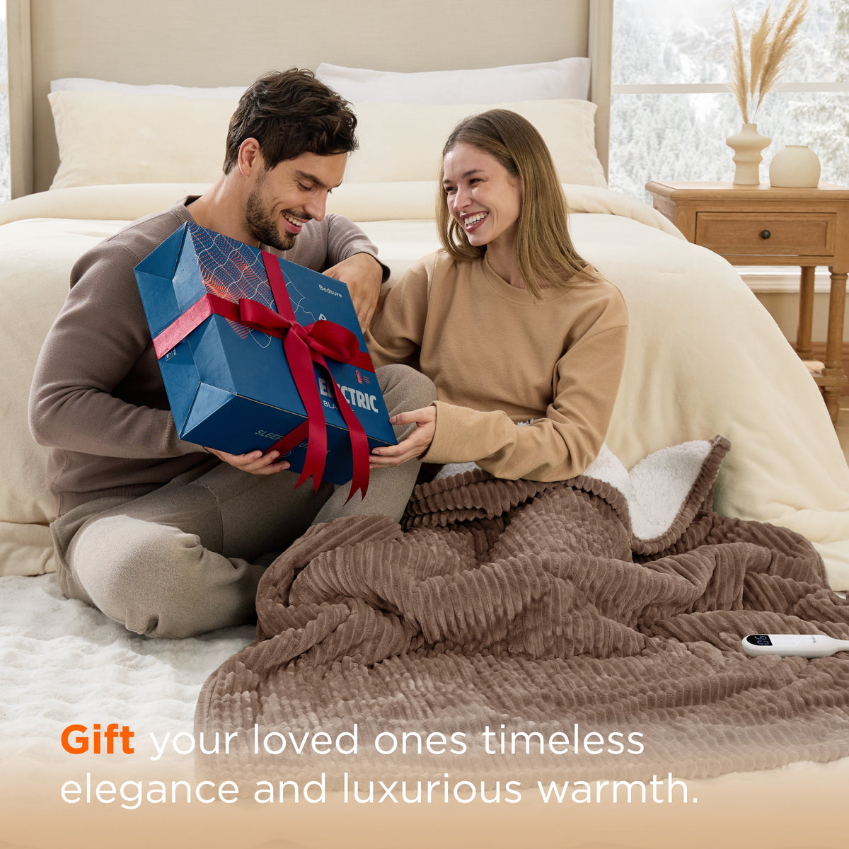 Ribbed Heated Blanket