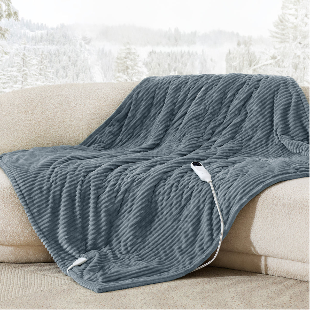 Ribbed Heated Blanket