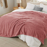 Striped Flannel Fleece Blanket