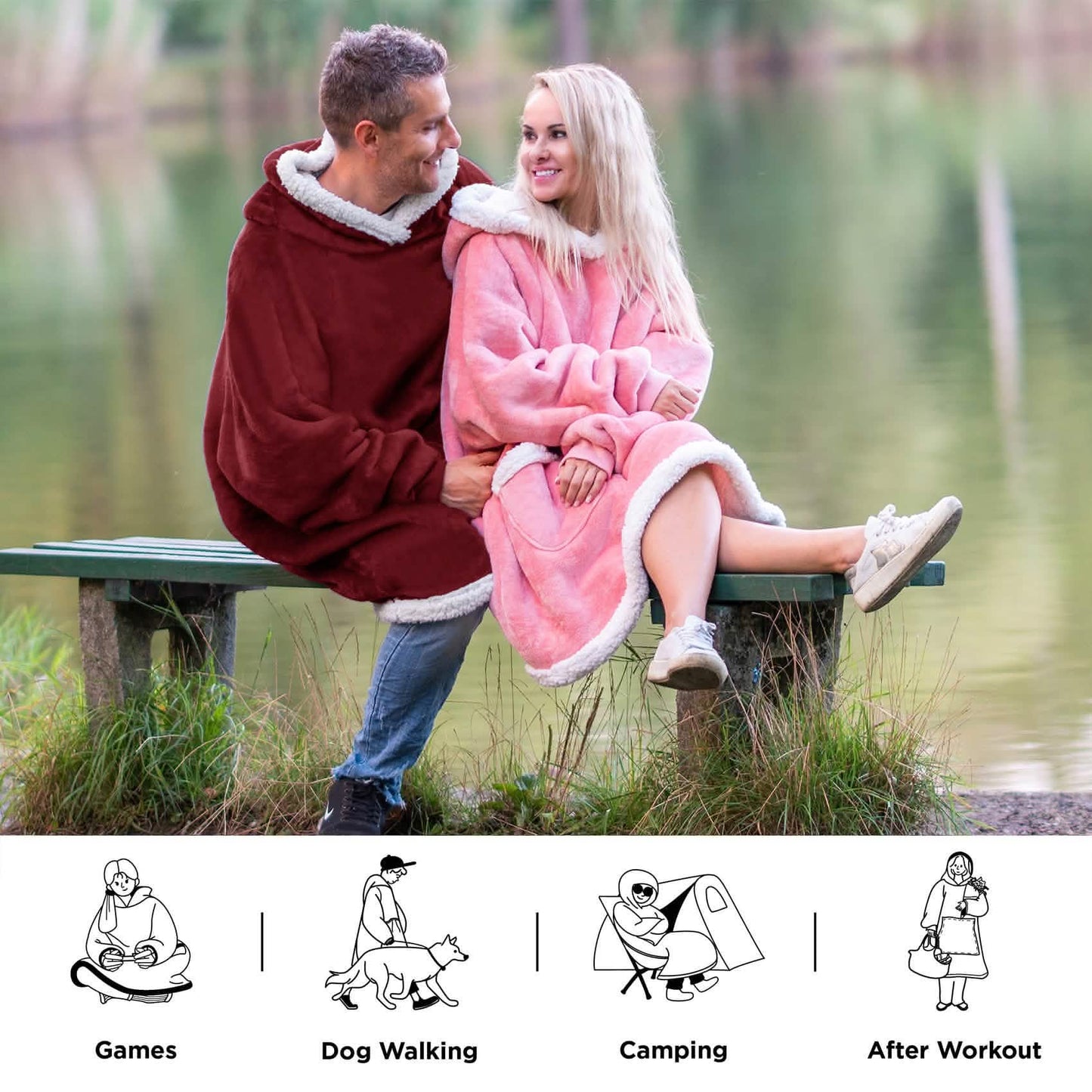 Sherpa Fleece Wearable Blanket