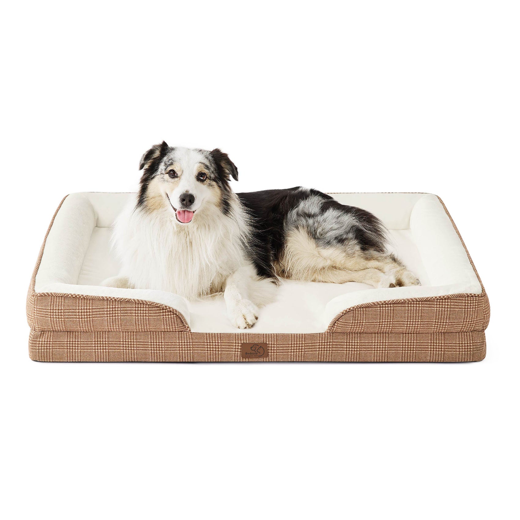 Orthopedic Checks Flannel Dog Sofa