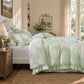 Ruffled Cotton-Like Gingham Duvet Cover Set