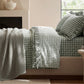 Ruffled Cotton-Like Gingham Sheet Set