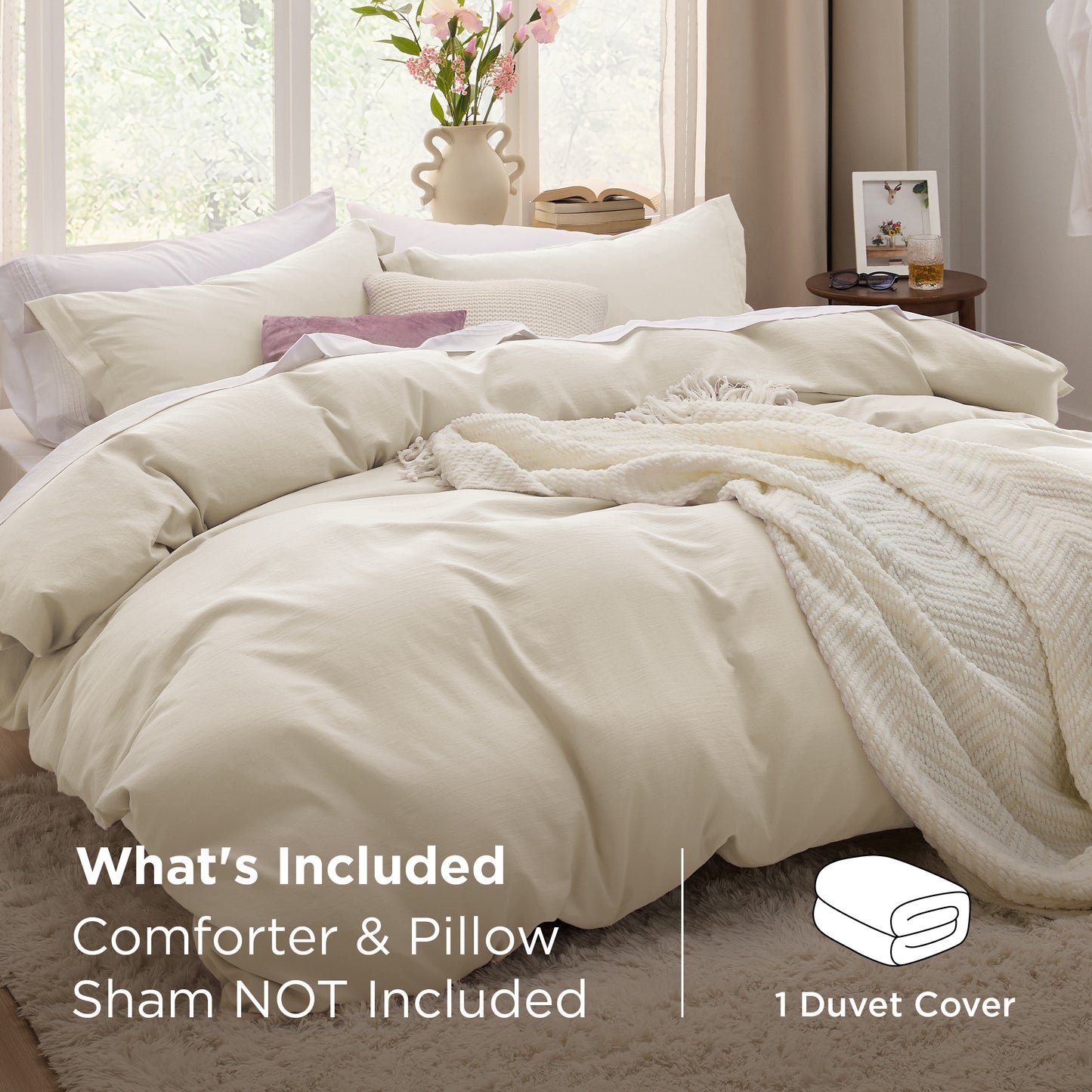 Prewashed Cotton-Like Microfiber Duvet Cover
