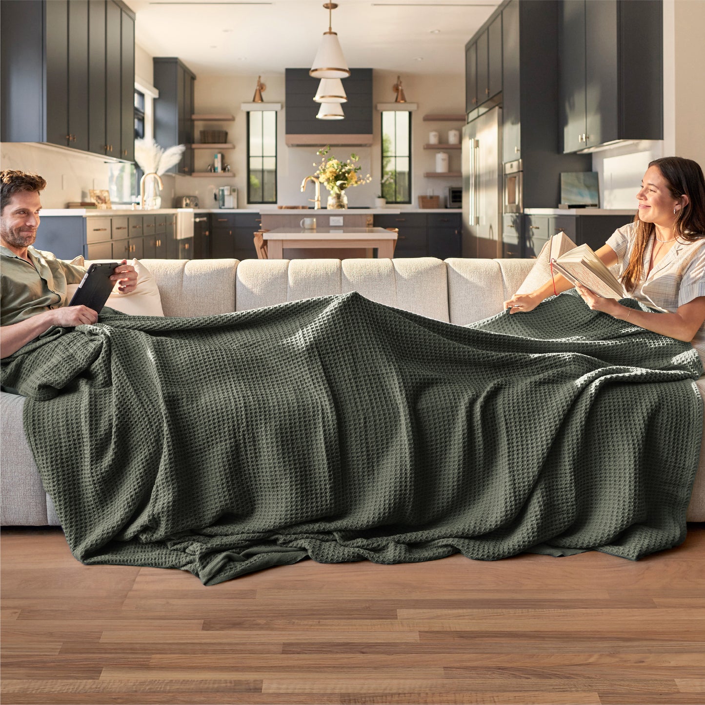 Cotton Waffle Weave Blanket