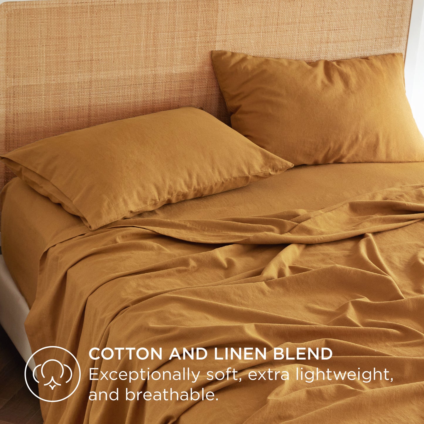 GentleSoft® Cotton-Linen Blend Sheet Set