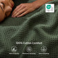 Pure Cutton Baske Weave Blanket