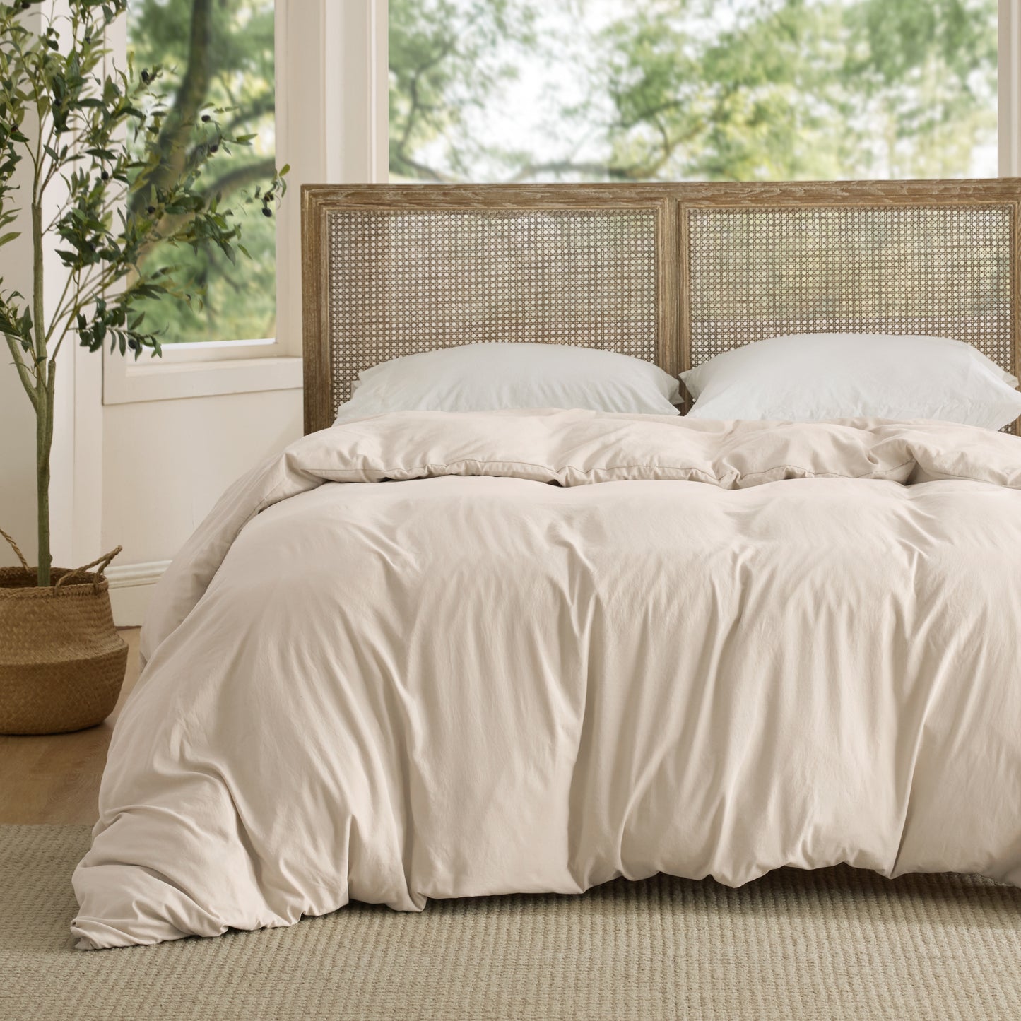 Prewashed Cotton-Like Microfiber Duvet Cover