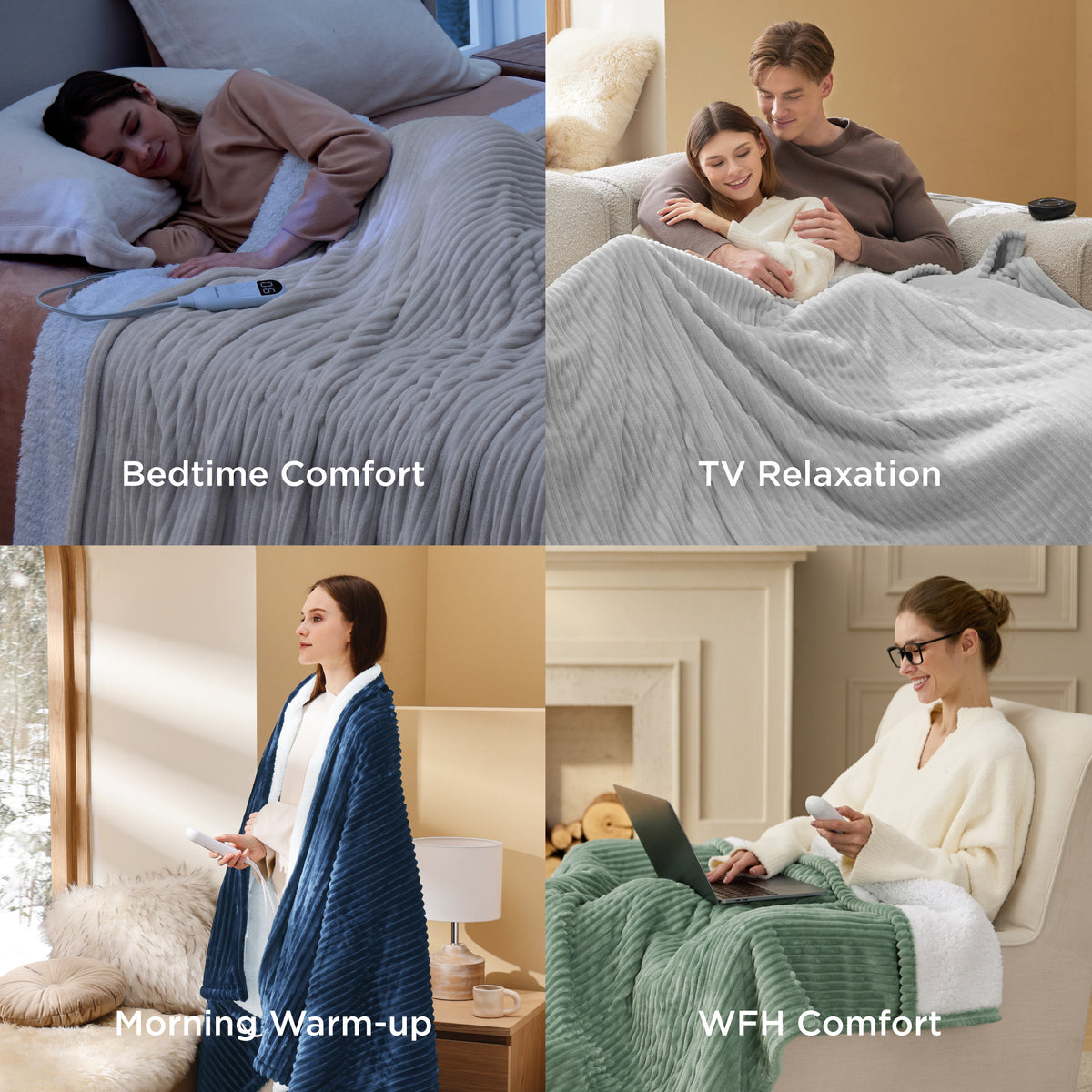 Ribbed Heated Blanket