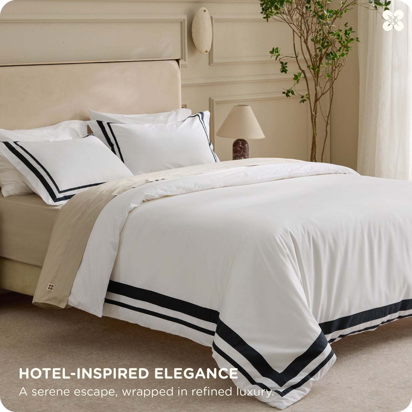 GentleSoft® Cotton Embroidered Hotel Duvet Cover Set