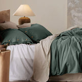 Cotton Linen Hybrid Duvet Cover Set