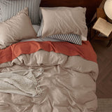 Cotton Linen Hybrid Duvet Cover Set
