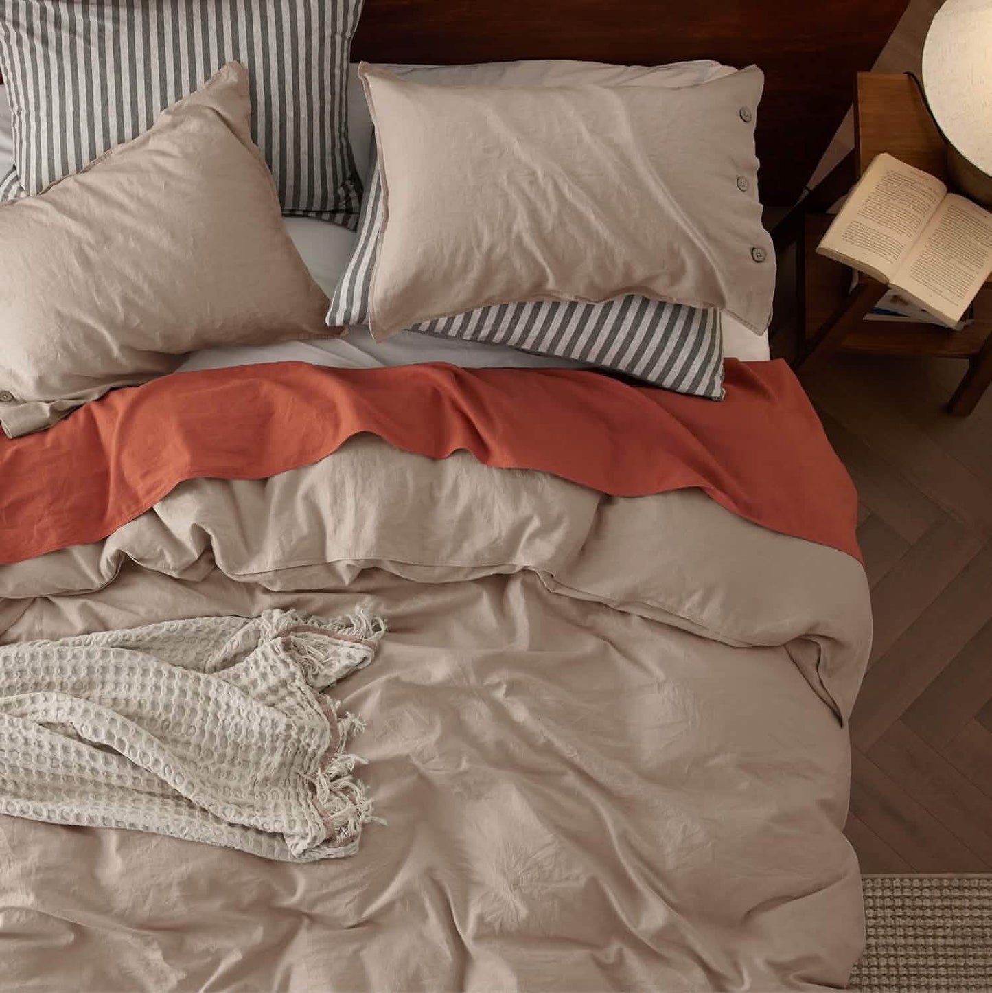 Cotton Linen Hybrid Duvet Cover Set