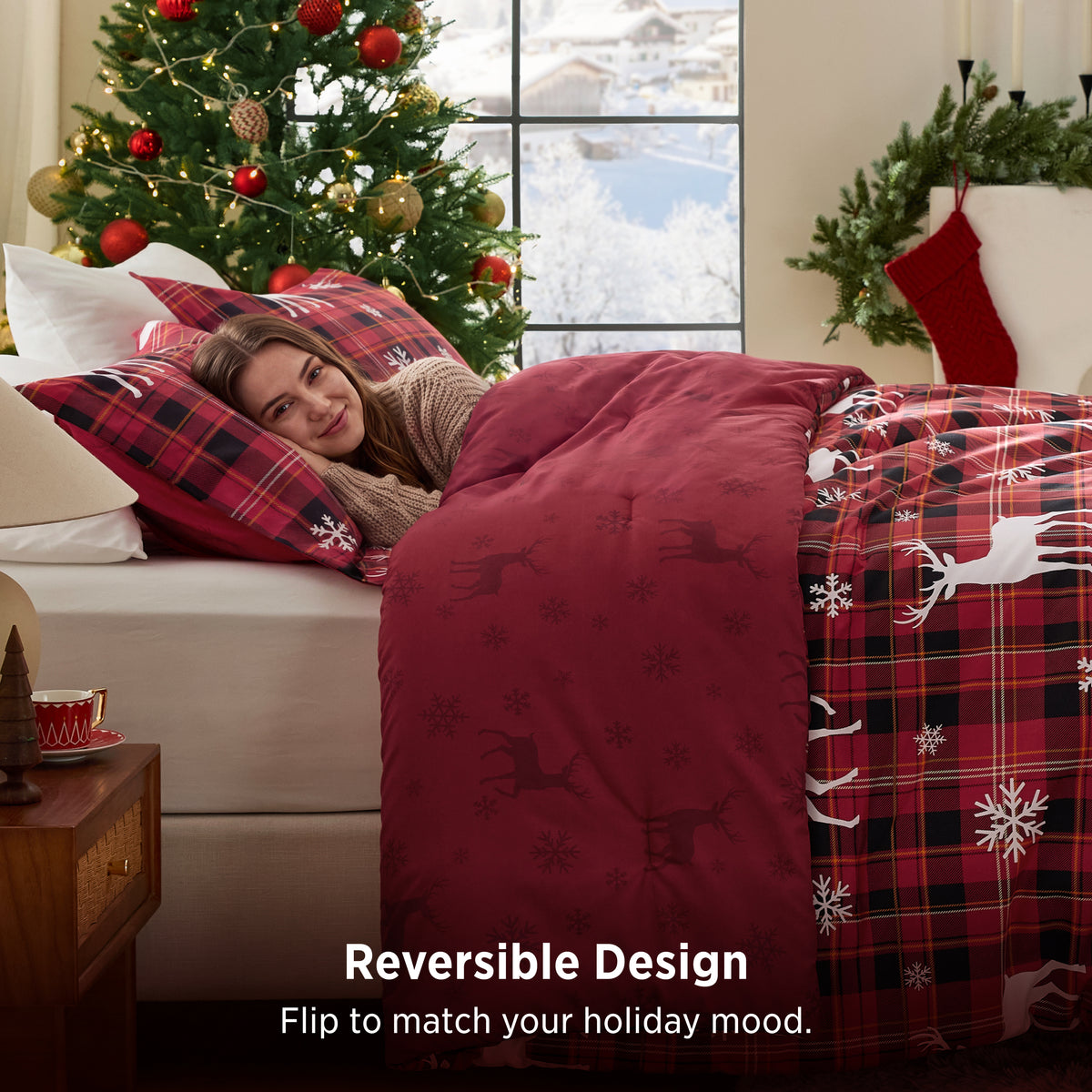 Christmas Plaid Comforter Set