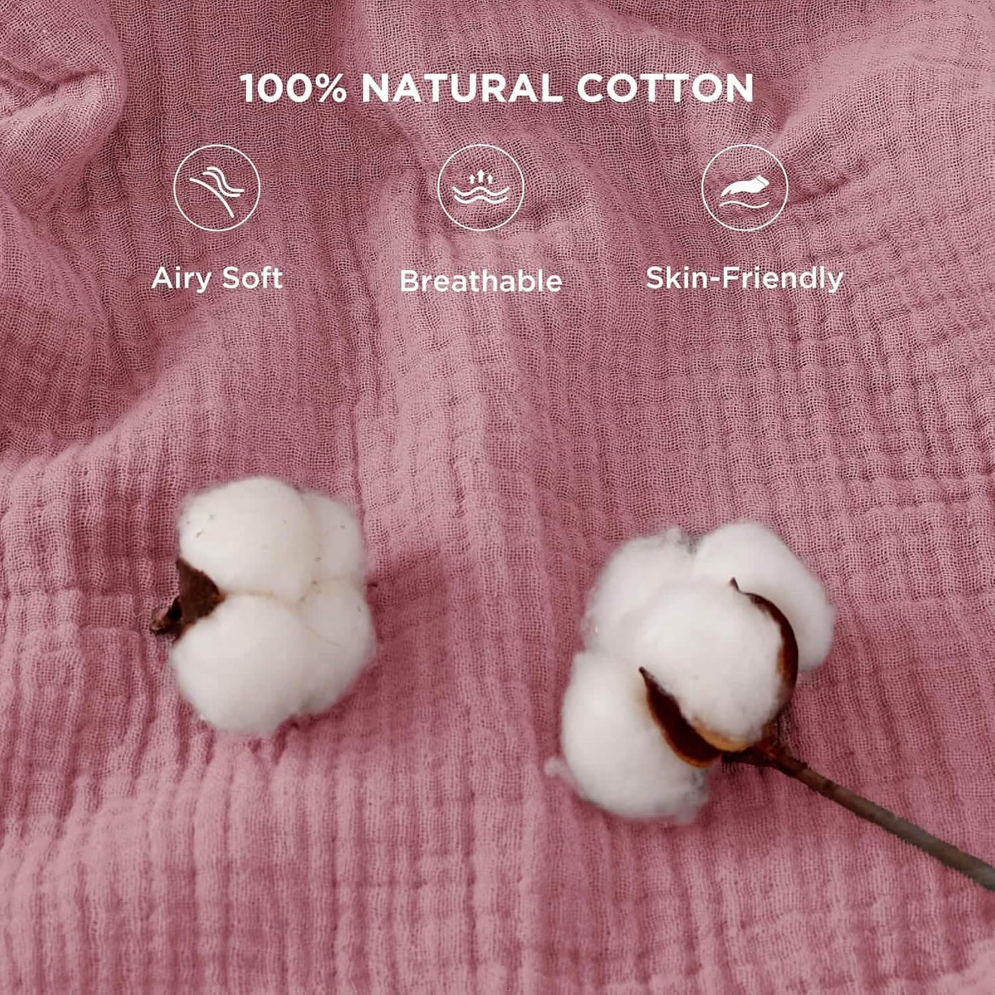 100% Cotton Gauze Spring Throw Blanket