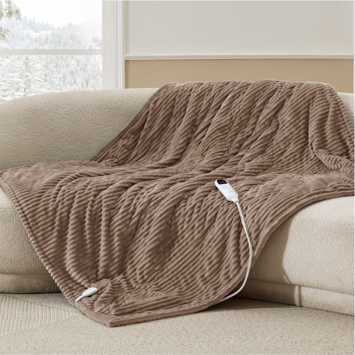 Ribbed Heated Blanket