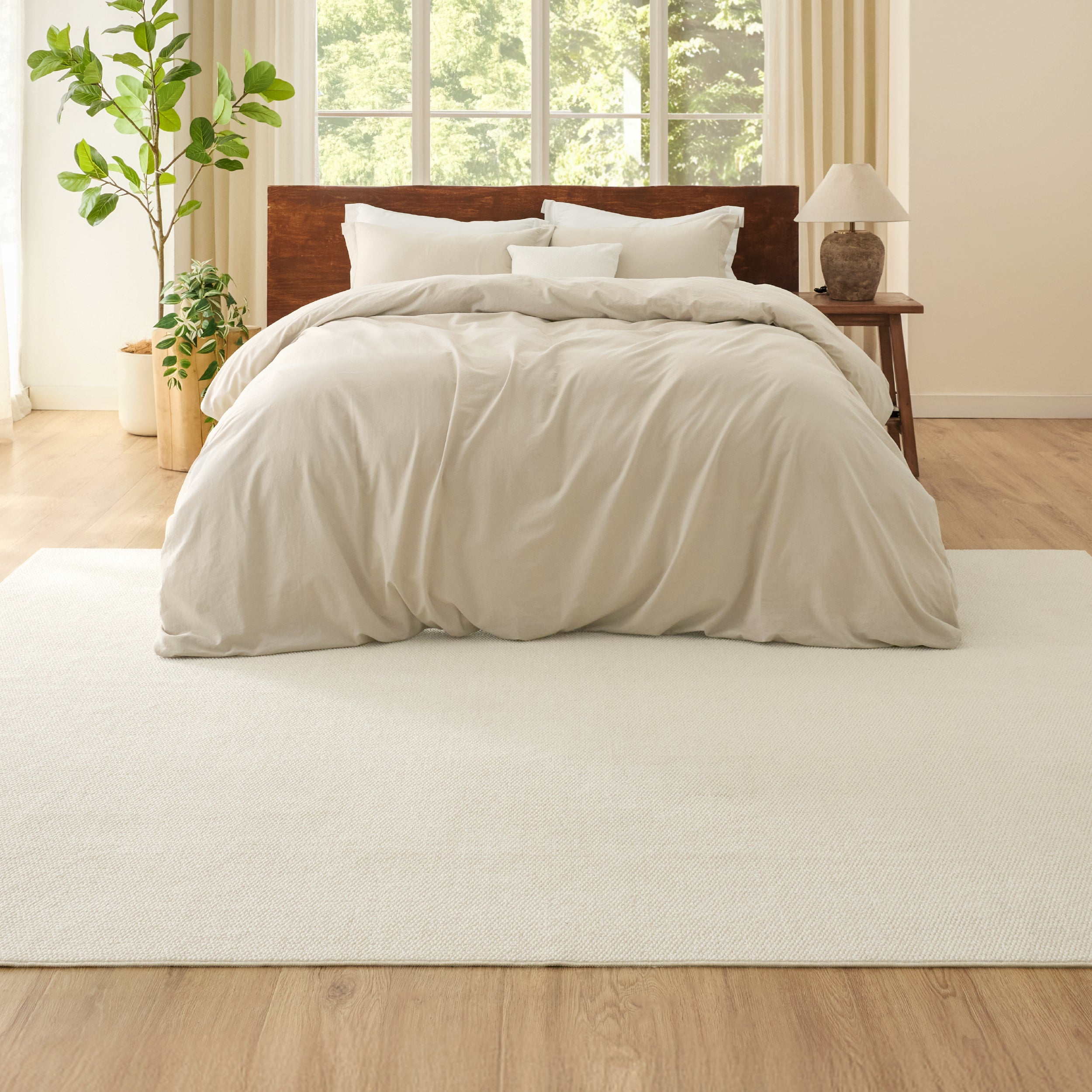 Faux Wool Area Rug