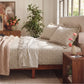 Ruffled Cotton-Like Gingham Sheet Set