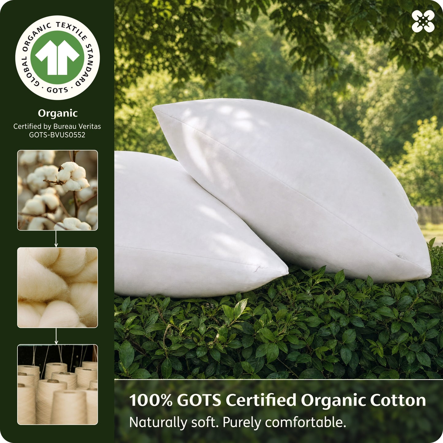 100% Organic Cotton Pillowcases