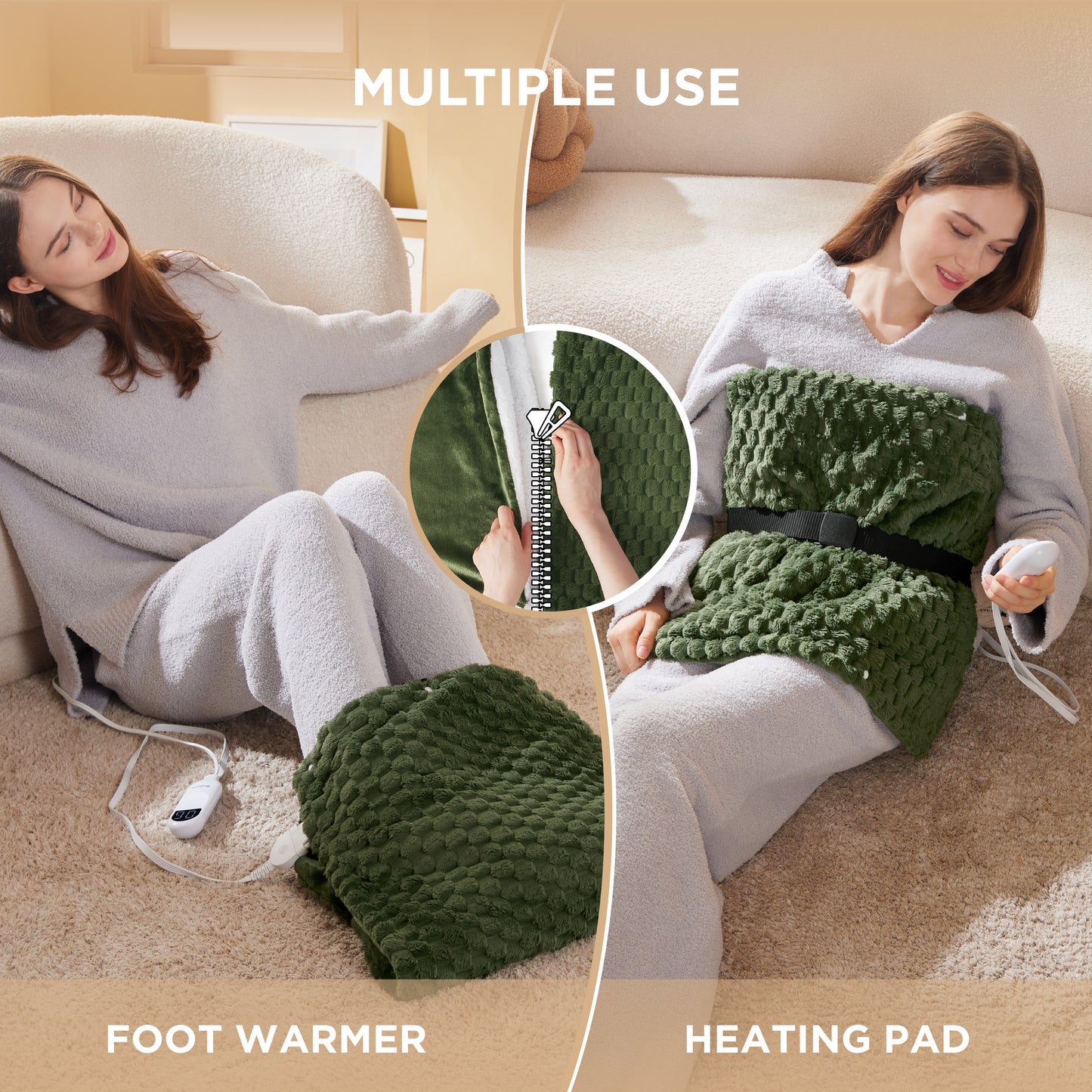 Gentlesoft® Multi-Purpose Jacquard flannel Heating Pad