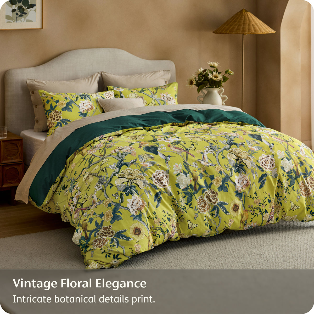100% Cotton Patterned Duvet Cover Set