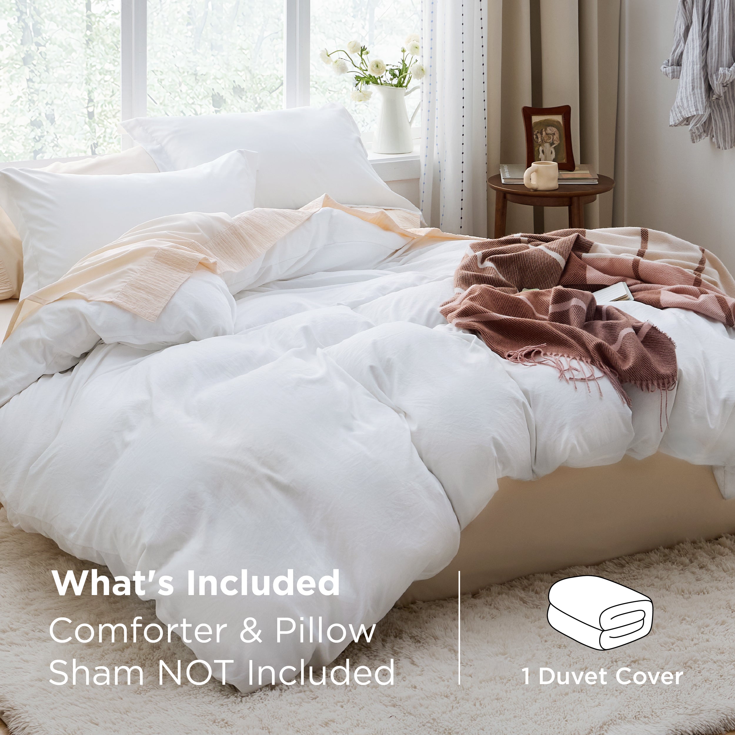 Prewashed Cotton-Like Microfiber Duvet Cover