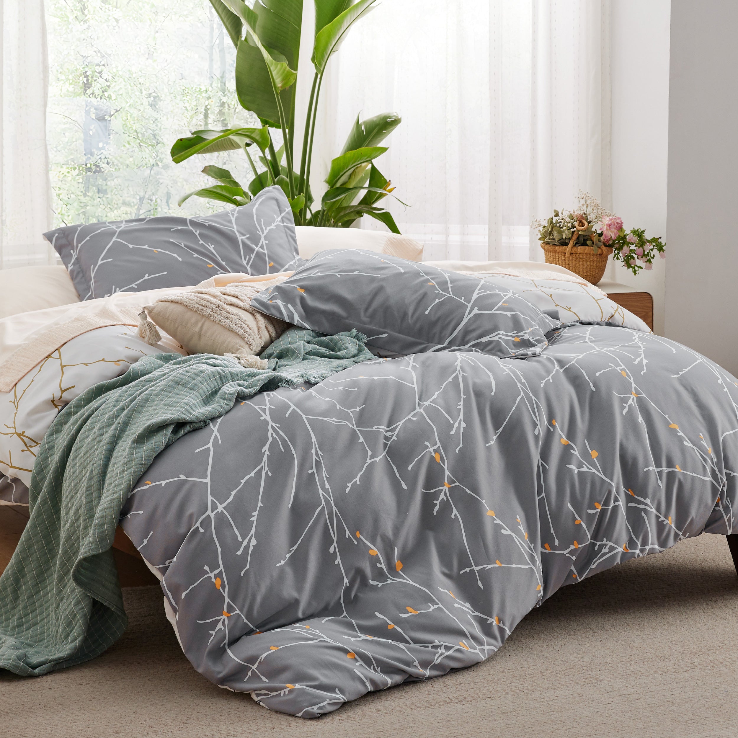 Twin Microfiber Duvet Cover Set | Soft & Cozy – Bedsure