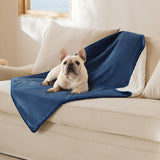 Reversible Sherpa and Microfiber Fleece Dog Blanket