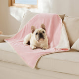 Reversible Sherpa and Microfiber Fleece Dog Blanket