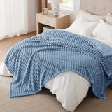 Striped Flannel Fleece Blanket