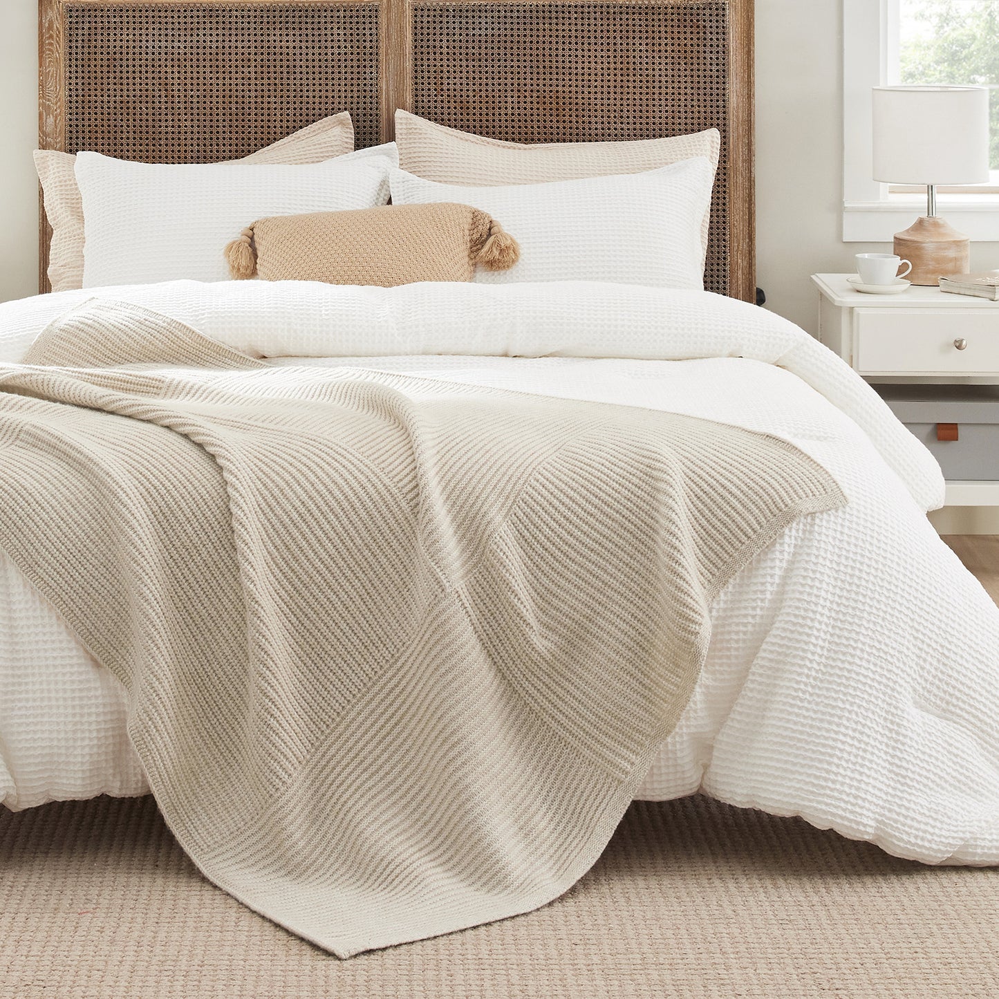 Air Yarn Knit Throw Blanket