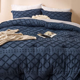 Boho Tufted Embroidery Comforter Set