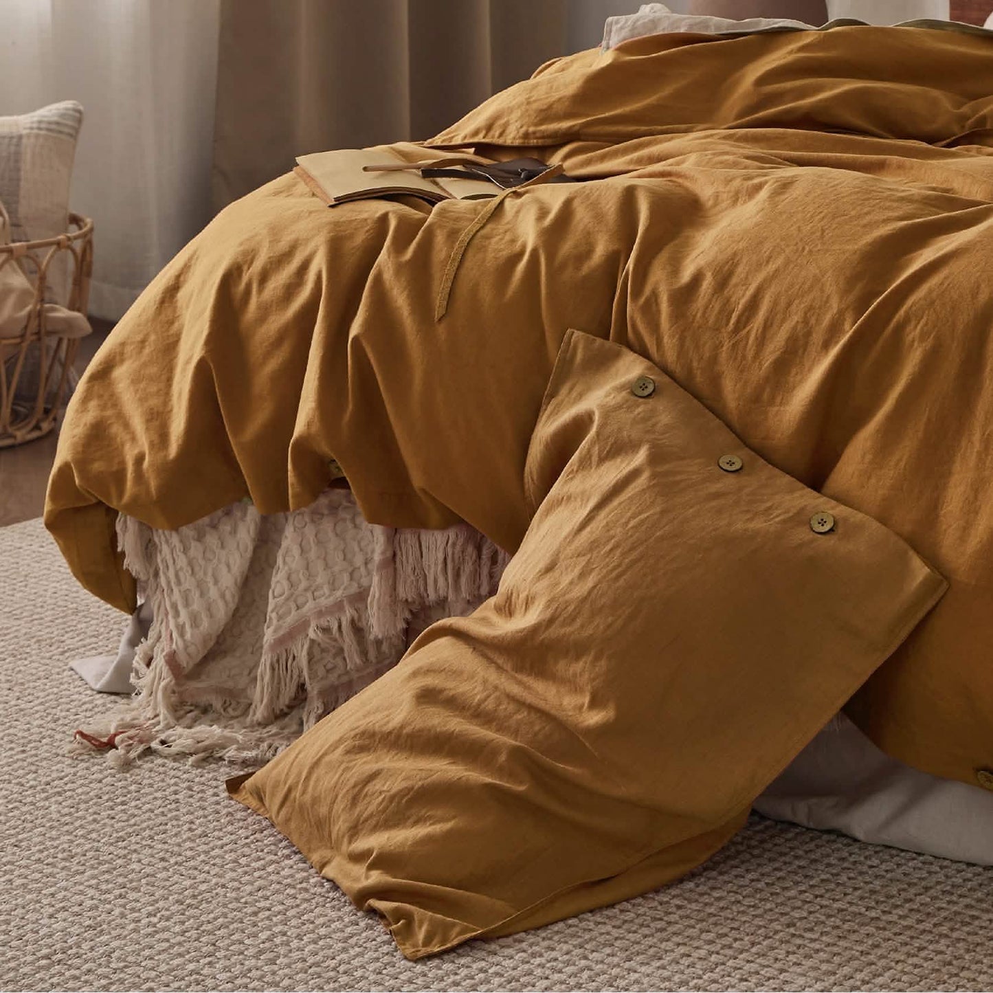 Cotton Linen Hybrid Duvet Cover Set