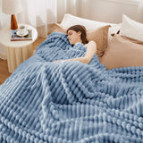 Striped Flannel Fleece Blanket