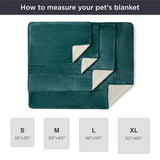 Reversible Sherpa and Microfiber Fleece Dog Blanket