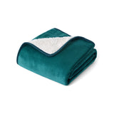 Reversible Sherpa and Microfiber Fleece Dog Blanket