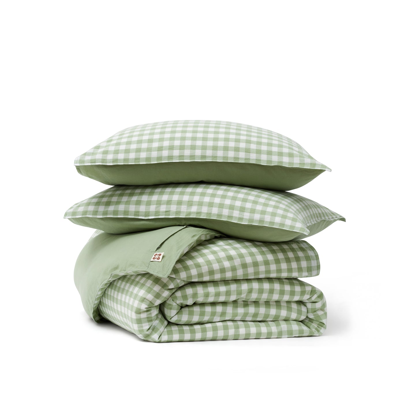 GentleSoft® Gingham Washed Cotton Duvet Cover Set